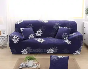 Blue Elastic Sofa Cover