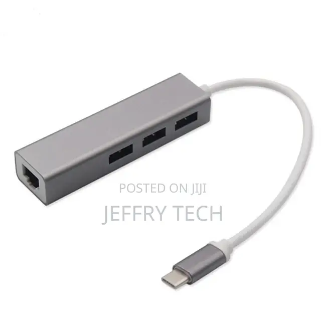 Multi-Function 4 in 1 Type-C Hub USB C to RJ45 Gigabit Ether