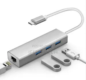 Multi-Function 4 in 1 Type-C Hub USB C to RJ45 Gigabit Ether