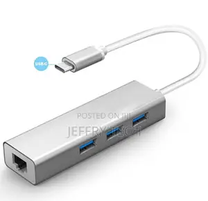 Multi-Function 4 in 1 Type-C Hub USB C to RJ45 Gigabit Ether