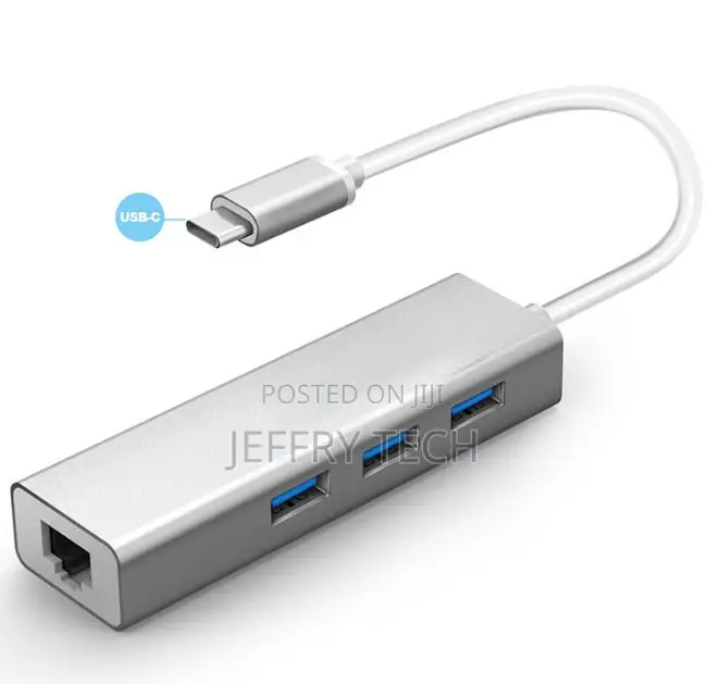 Multi-Function 4 in 1 Type-C Hub USB C to RJ45 Gigabit Ether