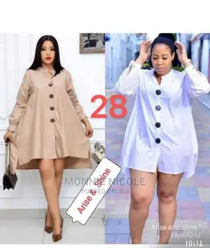 Shirt Dress/ Free Dress/White Maternity Dress