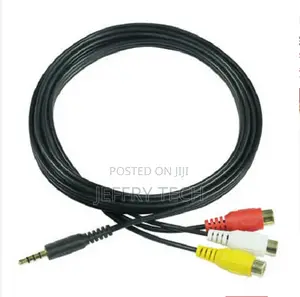 3 Rca to 3.5mm Male Audio Video Camcorder Cable