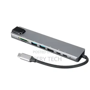 USB 3.1 Type C Hub 8 in 1 HDTV USB3.0 USB HUB Adapter RJ45 A
