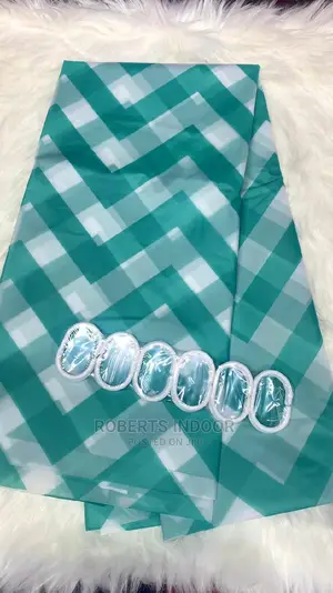 Boxed Green Shower Curtain