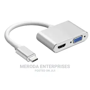 Type C USB C to VGA Hdmi-Compatible Adapter