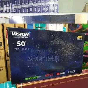 50 Inch Vision TV, Flameless, Smart Android 4k