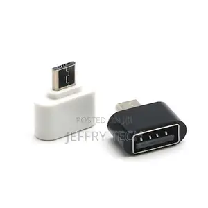White Micro USB OTG to USB 2.0 Mini Adapter Compatible For