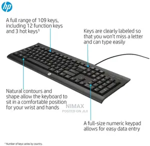 HP Wired Keyboard K1500 E/A USB - Gamma