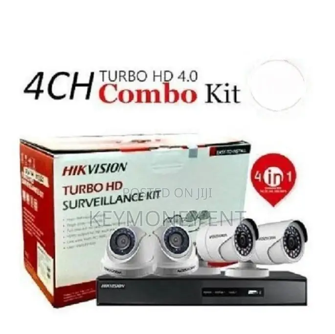 Hikvision 4 Cameras PACK CCTV KIT,Power Supply, HARD DISK