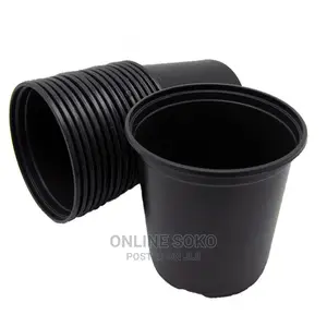 Reusable Disposable Plastic Plant Seedling Flower Pots - 10