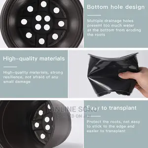 Reusable Disposable Plastic Plant Seedling Flower Pots - 10