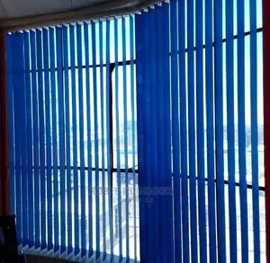 Blue Vertical Window Blinds