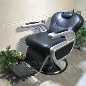 Barber Chair With Metalic Arms