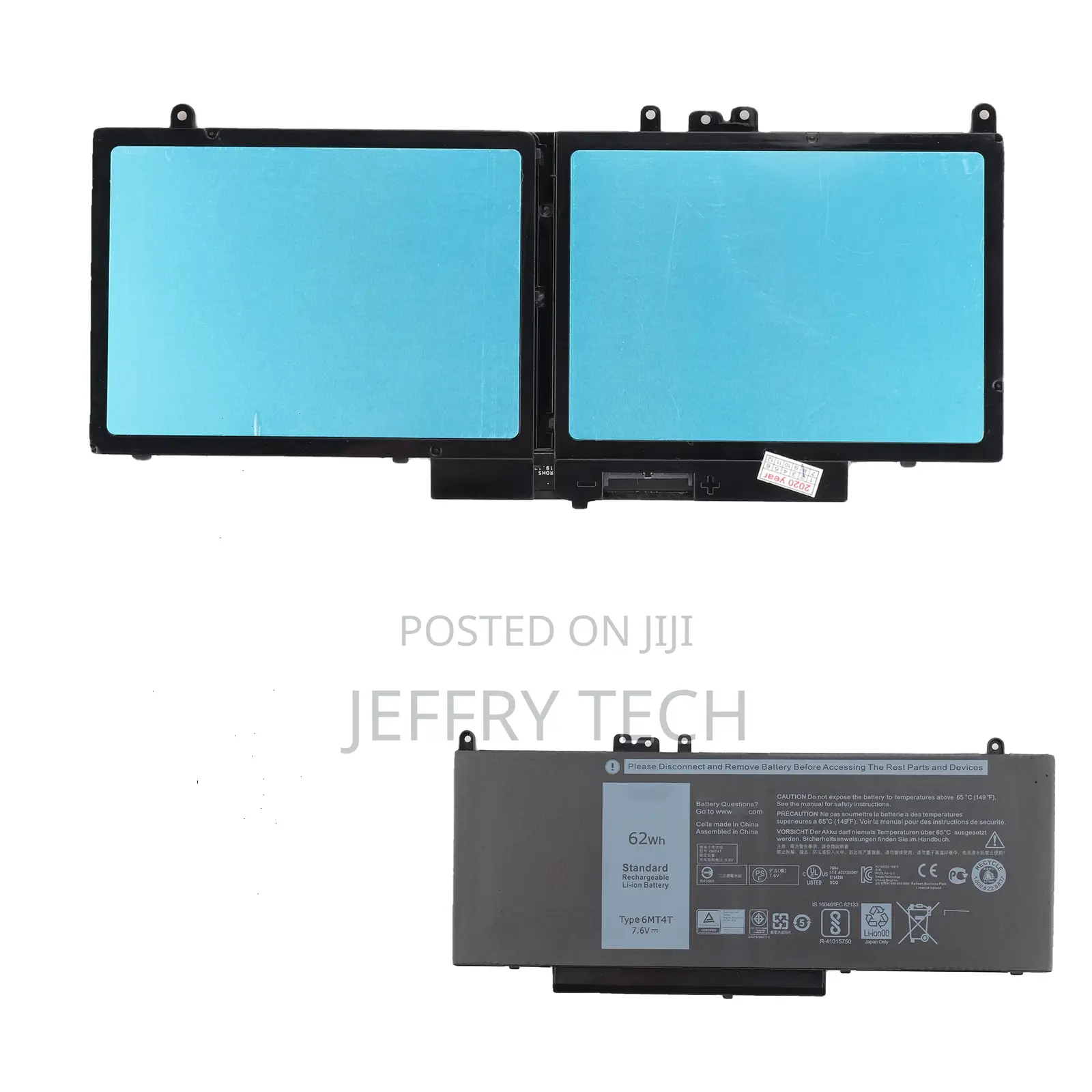 Battery7.6V 62wh 6MT4T for Dell Latitude E5450 E5470 E5550 E