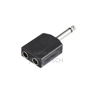 Mono to 2 Dual 6.35 Mm Female Y Splitter Connector Audio Ada