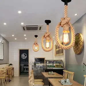 Rope Pendant Light + Bulb