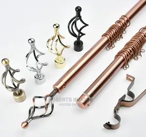 Brown 3m Double Curtain Rod