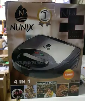 Nunix 750watts Sandwich Maker(4in1)
