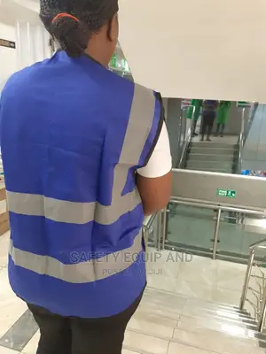 Blue Reflective Vest With Pockets