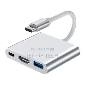 C Type to HDMI 3 in 1 Cable Adapter Supports 1080P 3D Conver