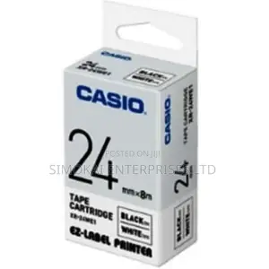 Casio Ez-Label Tape Cartridge - 24mm, Black on White