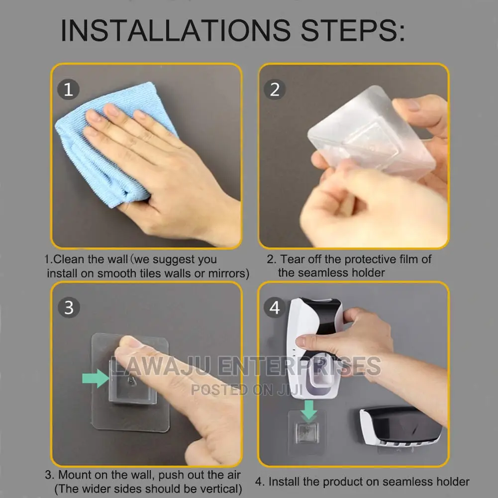 Toothpaste Dispenser + Toothbrush Holder