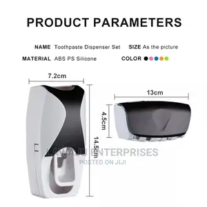 Toothpaste Dispenser + Toothbrush Holder