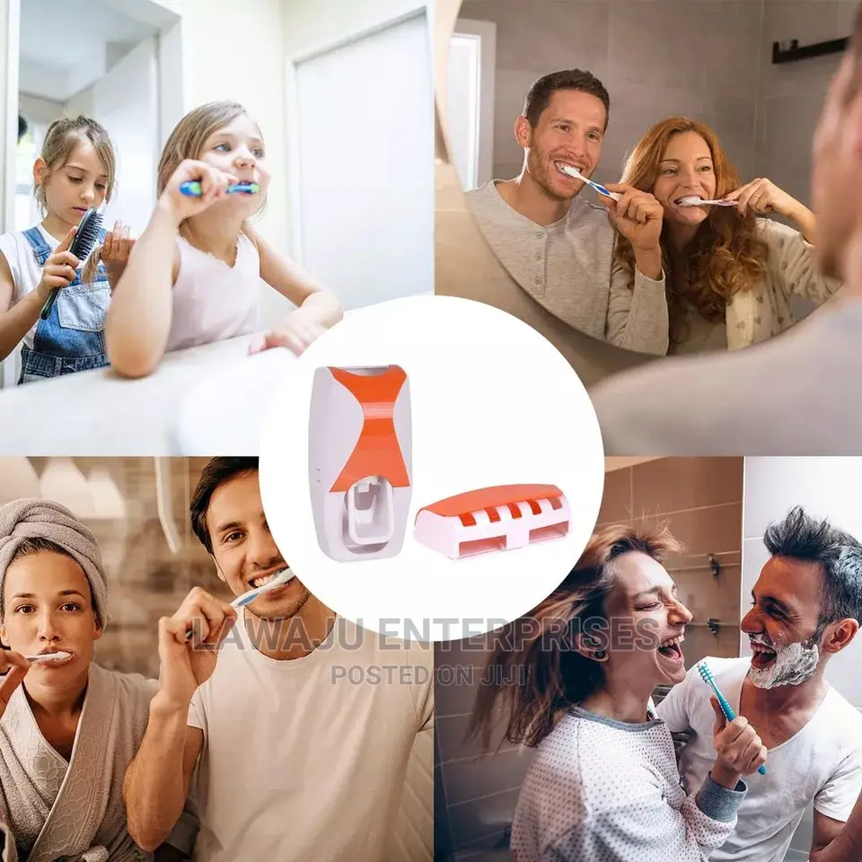 Toothpaste Dispenser + Toothbrush Holder