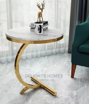 Marble Effect Round Coffee Table