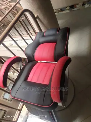Black Red Silver Chair