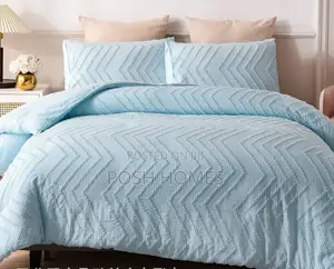 3 Piece Tufted Waved Duvet Cover