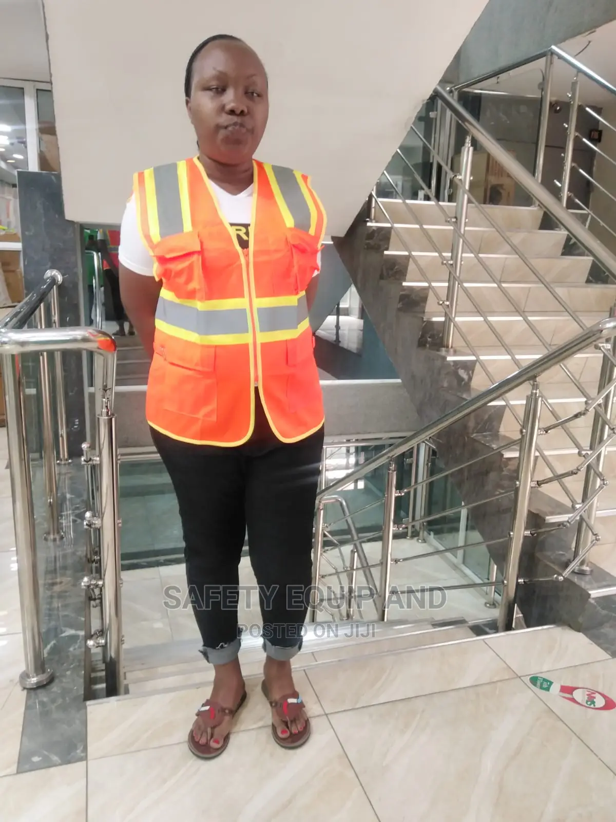 Orange Reflective Vests/With Pockets
