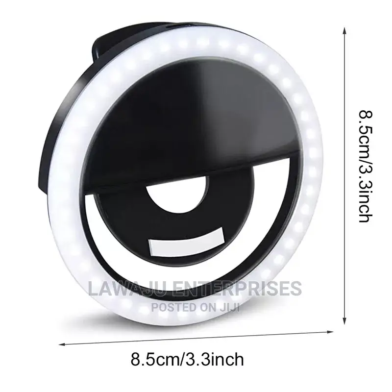 Black Selfie Ring Light