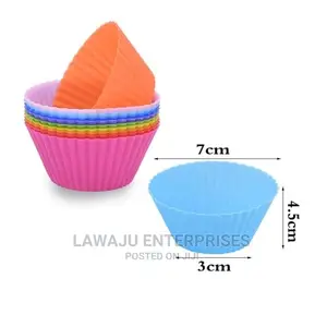 12pcs Silicone Reusable Muffin/ Cupcake Baking Mould