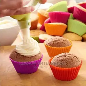 12pcs Silicone Reusable Muffin/ Cupcake Baking Mould