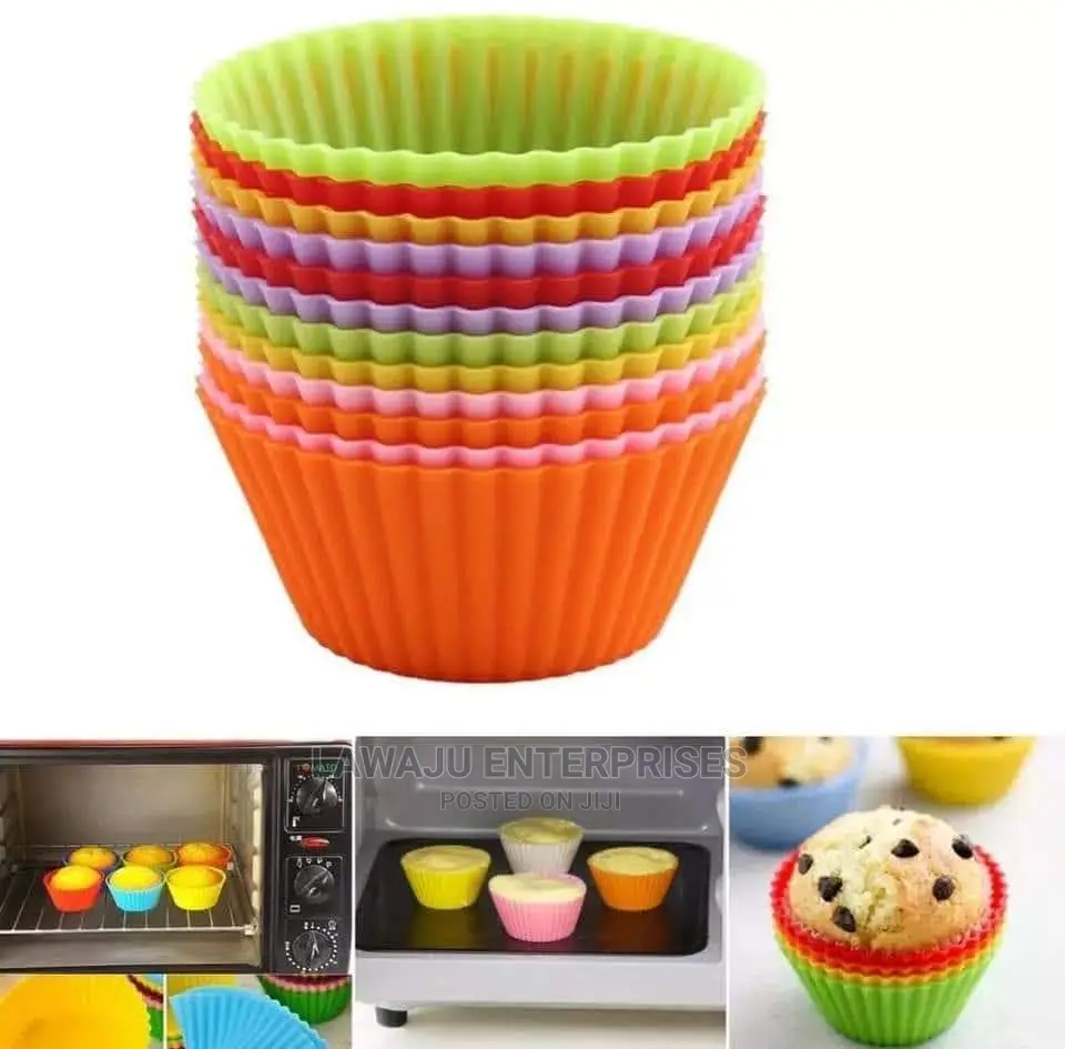 12pcs Silicone Reusable Muffin/ Cupcake Baking Mould