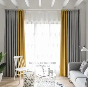 Grey and Yellow Curtains