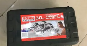 Chrome 20kgs Dumbells With Box Carrier.