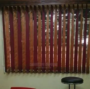 Maroon Vertical Office Window Blinds