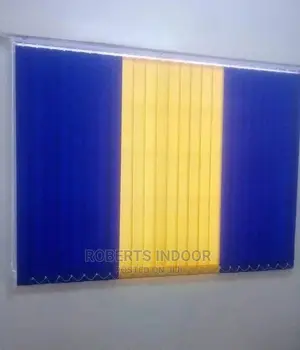 Yellow and Blue Window Blinds