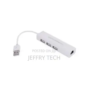 Rj45 Network Adapter for Pc Laptop 3 Port Usb Hub Usb to Rj4
