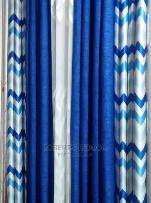Printed Blue Elegant Curtain