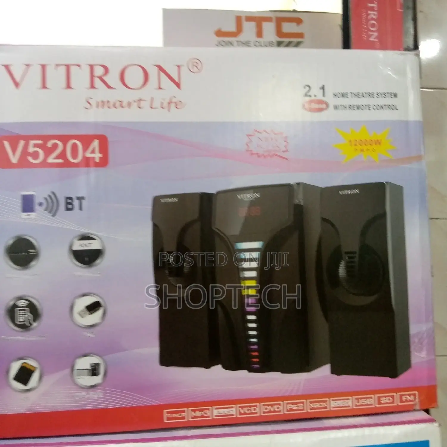 Vitron Woofer 2.1ch With Bluetooth Speaker System.