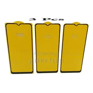 9D Glass Screen Protector for OPPO A15 - Black - 3pcs