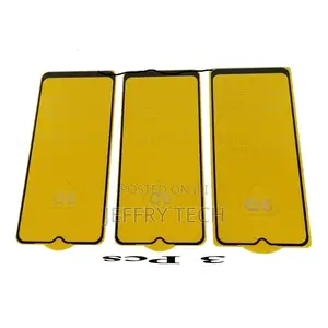 9D Glass Screen Protector for OPPO A15 - Black - 3pcs