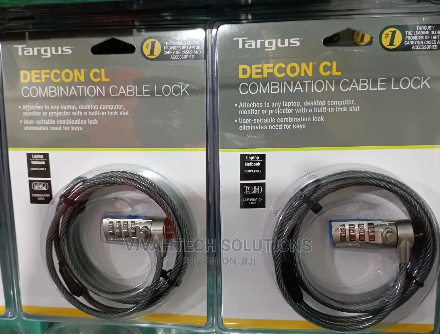 Targus DEFCON Lock Resettable Combo Cable Lock for Laptop