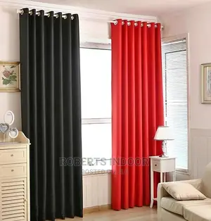 Black and Red Elegant Curtains