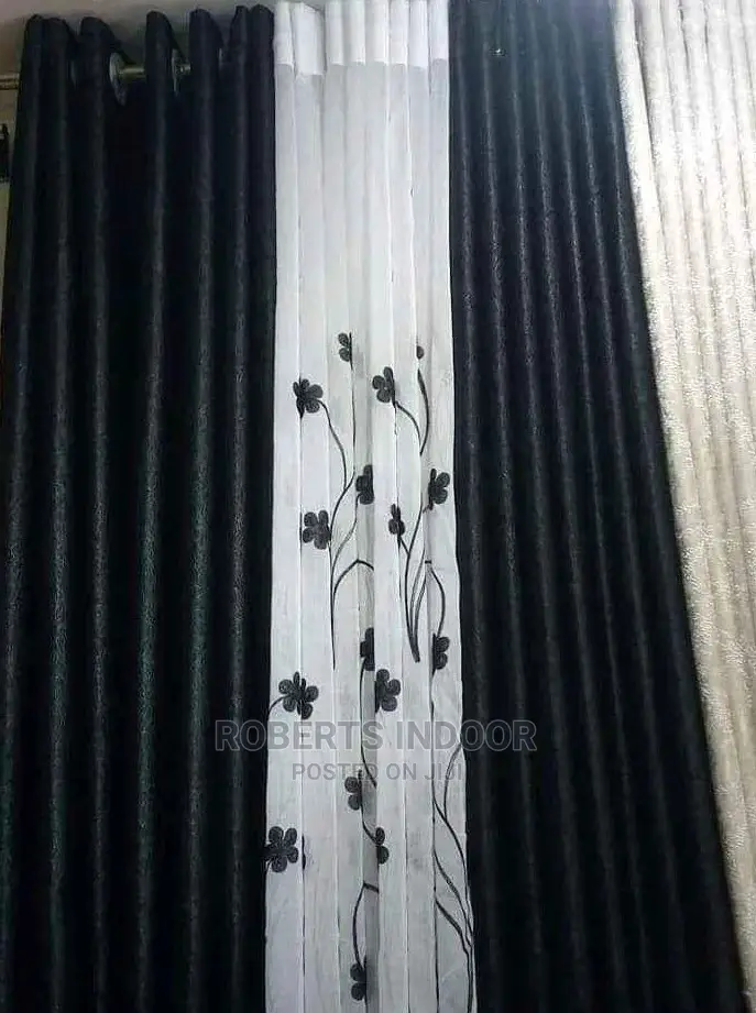 Black Elegant House Curtains