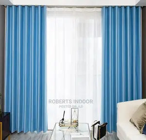 Sky Blue Elegant House Curtain